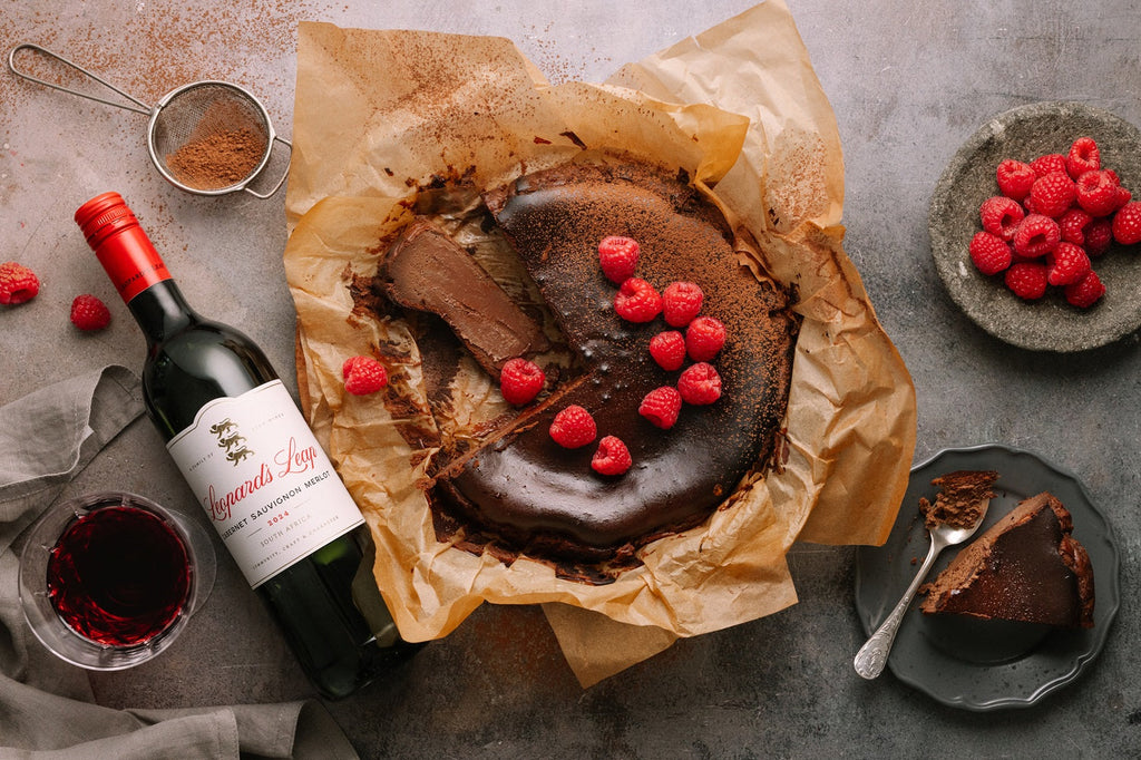 Chocolate Basque Cheesecake with Raspberries – Leopards Leap
