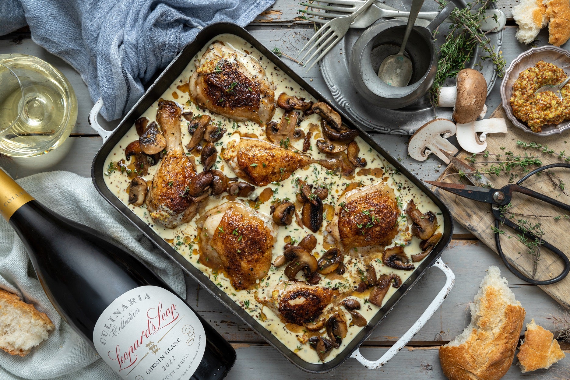 Country Rustic Dijon Chicken - paired with Culinaria Chenin Blanc ...